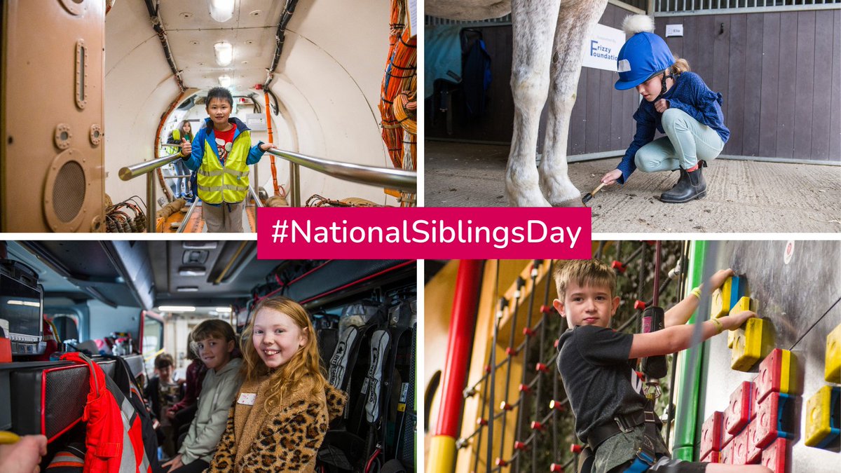 Today is #NationalSiblingsDay. Every day, we support siblings at home and within our hospices. We also run various fun events and sibling days, which take place during the school holidays for children aged five and above.