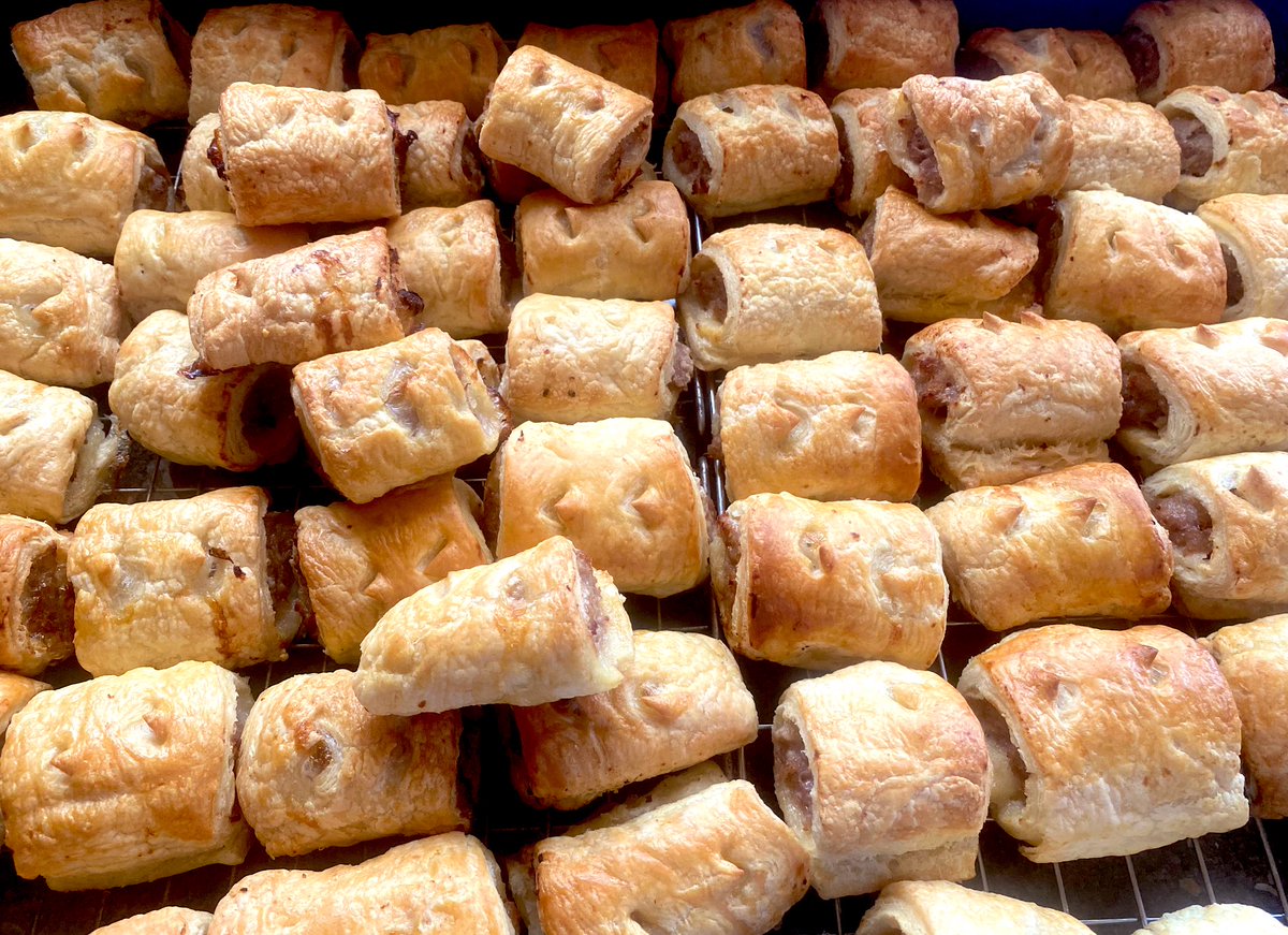 Every year Grandma Angie bakes me some sausage rolls for my birthday. Think we’ve got enough? 🥲