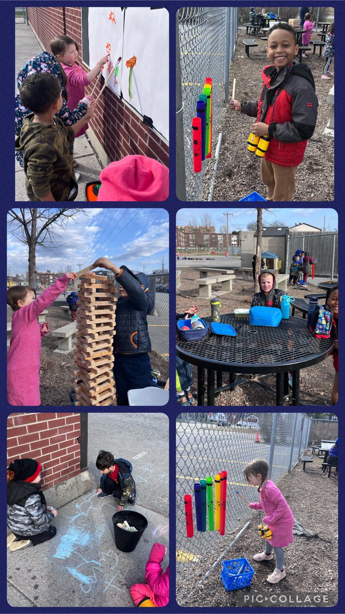 Outdoor learning was full of creative discoveries.We began building a musical fence and the students are looking forward to adding more “sounds and beats” on to it. @StRitaOCSB @ocsbEco #ocsboutdoors @ocsbArts