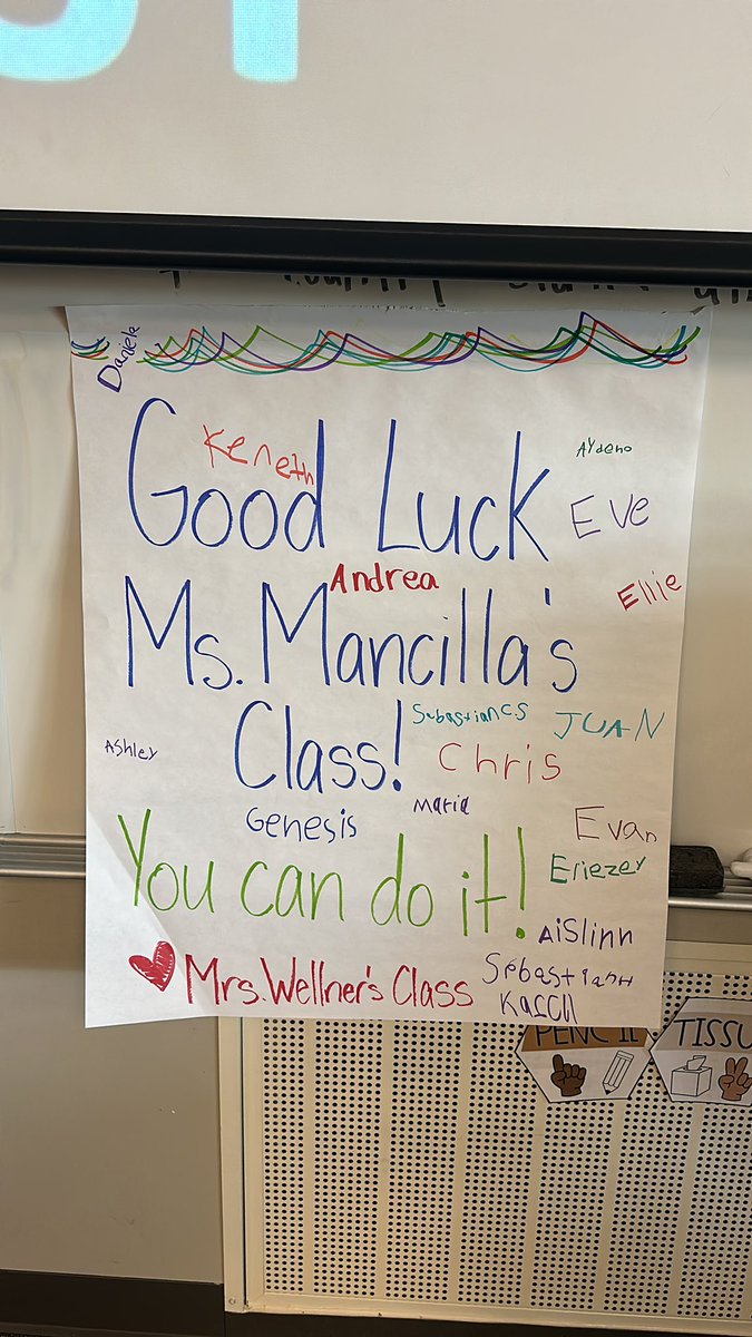 Alexis Mancilla (@missmancilla_) on Twitter photo We LOVE our testing buddies from <a href="/MrsWellnerSH/">Mallory Wellner</a> ‘s 1st grade class! Thank you for the treats and words of encouragement during testing week! #AlmostDone!⭐️ We LOVE our testing buddies from <a href="/MrsWellnerSH/">Mallory Wellner</a> ‘s 1st grade class! Thank you for the treats and words of encouragement during testing week! #AlmostDone!⭐️