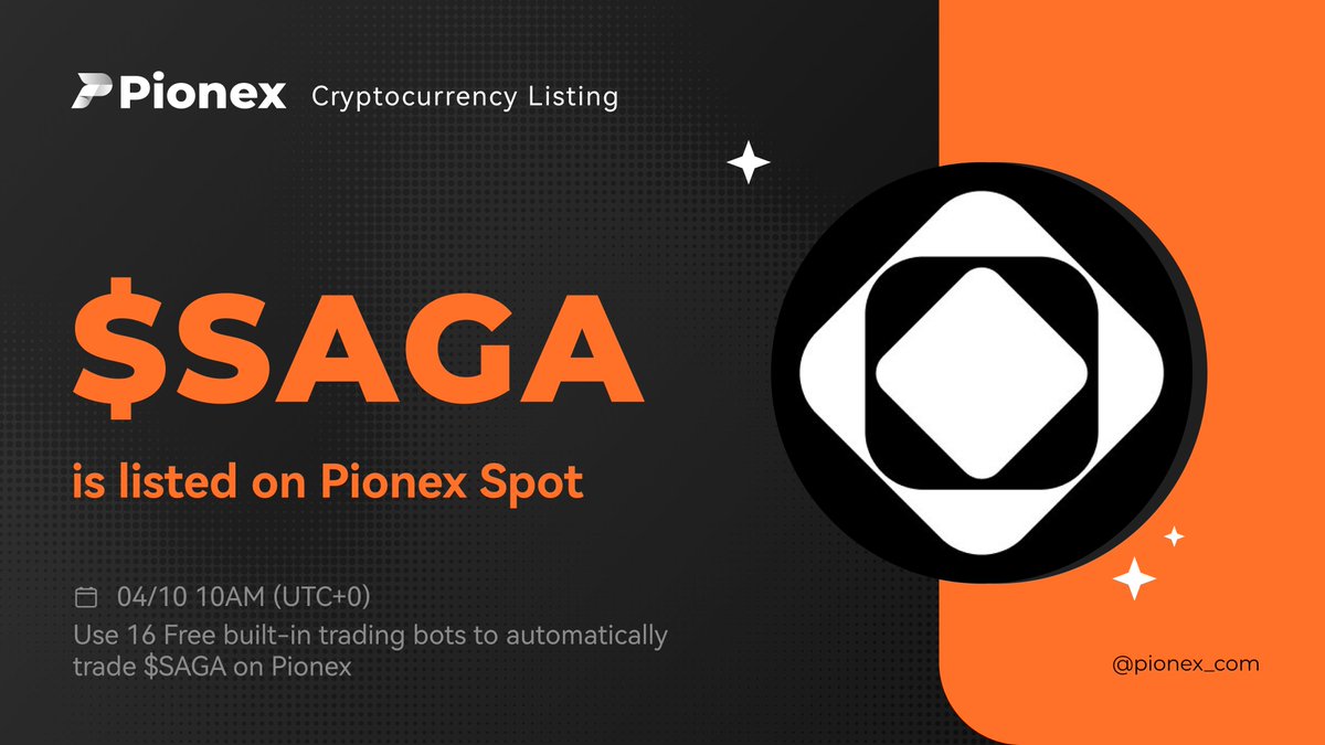 🚀 #Pionex has listed @Sagaxyz__ $SAGA and opened $SAGA / $USDT trading. ⬇️Trade now pionex.com/en/trade/SAGA_…