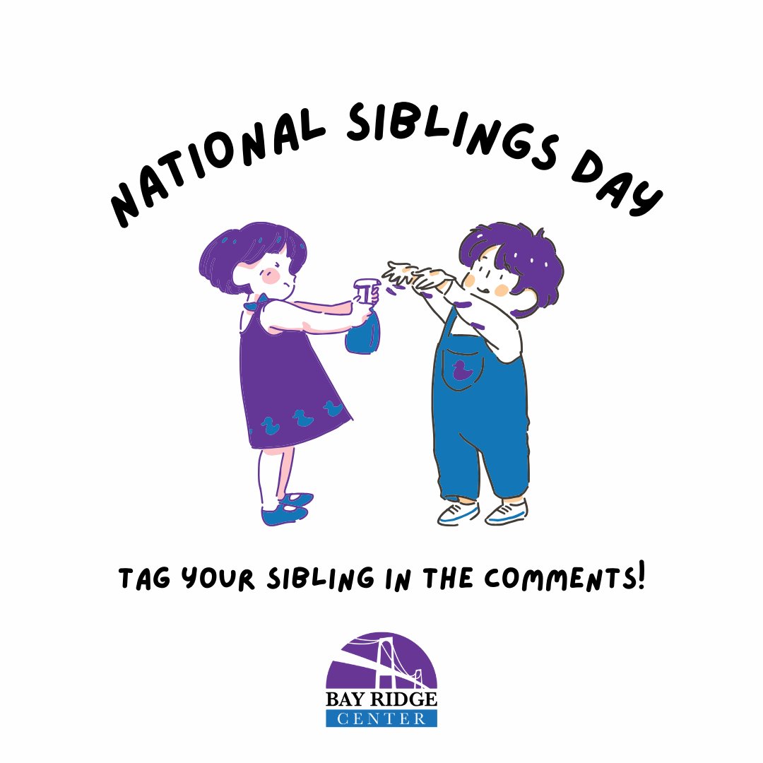 Bay Ridge Center honors the laughter, love, and lifelong connections shared between siblings on #NationalSiblingsDay. Together, we celebrate the unique and unbreakable bonds that make our families whole. #SiblingBond #ForeverConnected #BayRidgeLove