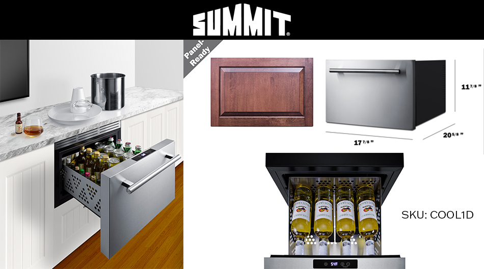 Product Spotlight: The Cool1D:  18' wide 1-drawer wine and beverage cooler ideal for #homekitchens, #hotelspaces, #corporateoffices, #backbar settings, & more. 

Summitappliance.com/catalog/model/…

#SummitAppliance  #WineCooler #BeverageCooler #ApplianceDesign #BeverageFridge #Cool1D