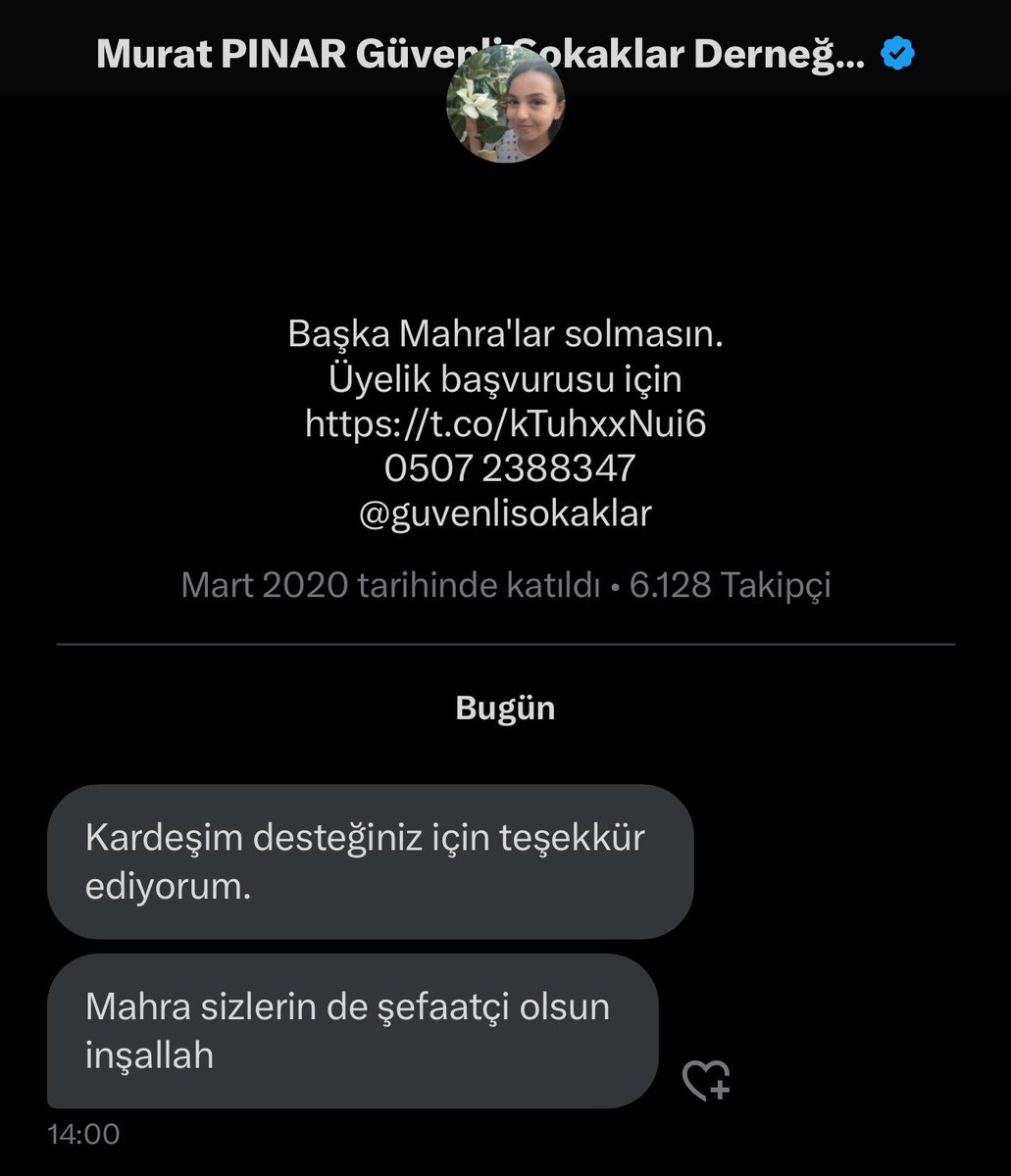 Bir grup trol tarafından yaptığımız haberin yalan olduğu ve Mahra’nın ailesinin haber nedeniyle rahatsız olduğu iftirası atılırken, Mahra’nın ailesinden haberimiz için teşekkür mesajı geldi. Trollerin algı oyunlarına itibar etmeyiniz 🙏🏻