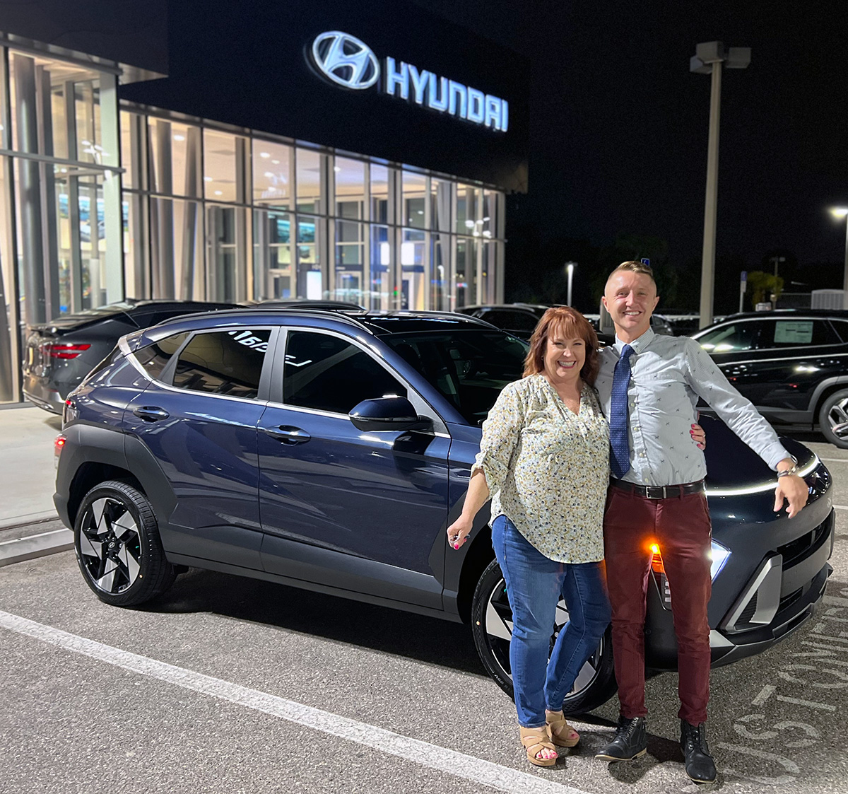 Getting a #NewSUV is a reason to #GetExcited like Marybeth Brown who came to #LakelandHyundai when salesperson #HaizeFassett showed all the #Options & the #2024Kona that was the #PerfectOne - #Congratulations Marybeth - #ThankYou & #Enjoy - we're here for you! #GreatService