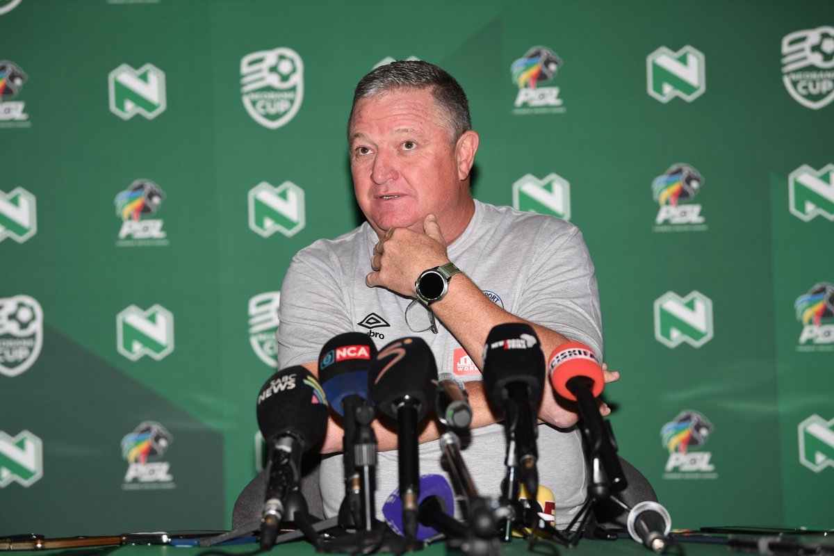 “It’s going to be a tough game. We are away from home, so we just need to prepare. Looking forward to the match!” - Head Coach, Gavin Hunt ahead of the Nedbank Cup quarter-finals 🆚 Stellies! #MatsatsantsaUnified | #Nedbankcup2024