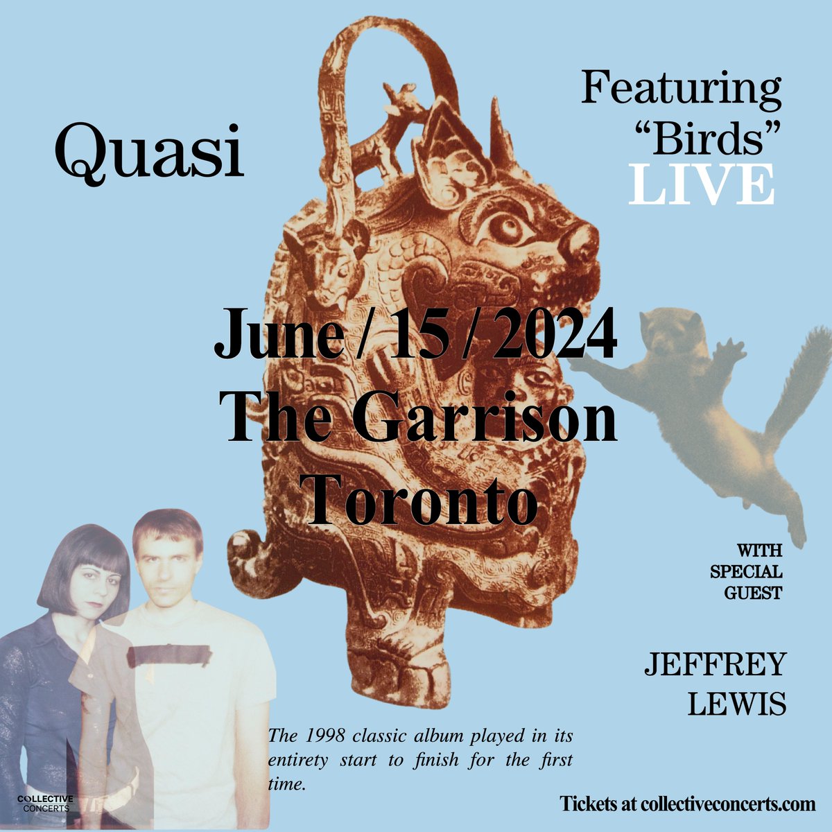 Quasi are coming to @TheGarrisonTO in celebration of the 25th anniversary of Featuring 'Birds' on June 15th! Tickets are on sale Friday April 12th at 10AM at link.dice.fm/O168e4800e9b