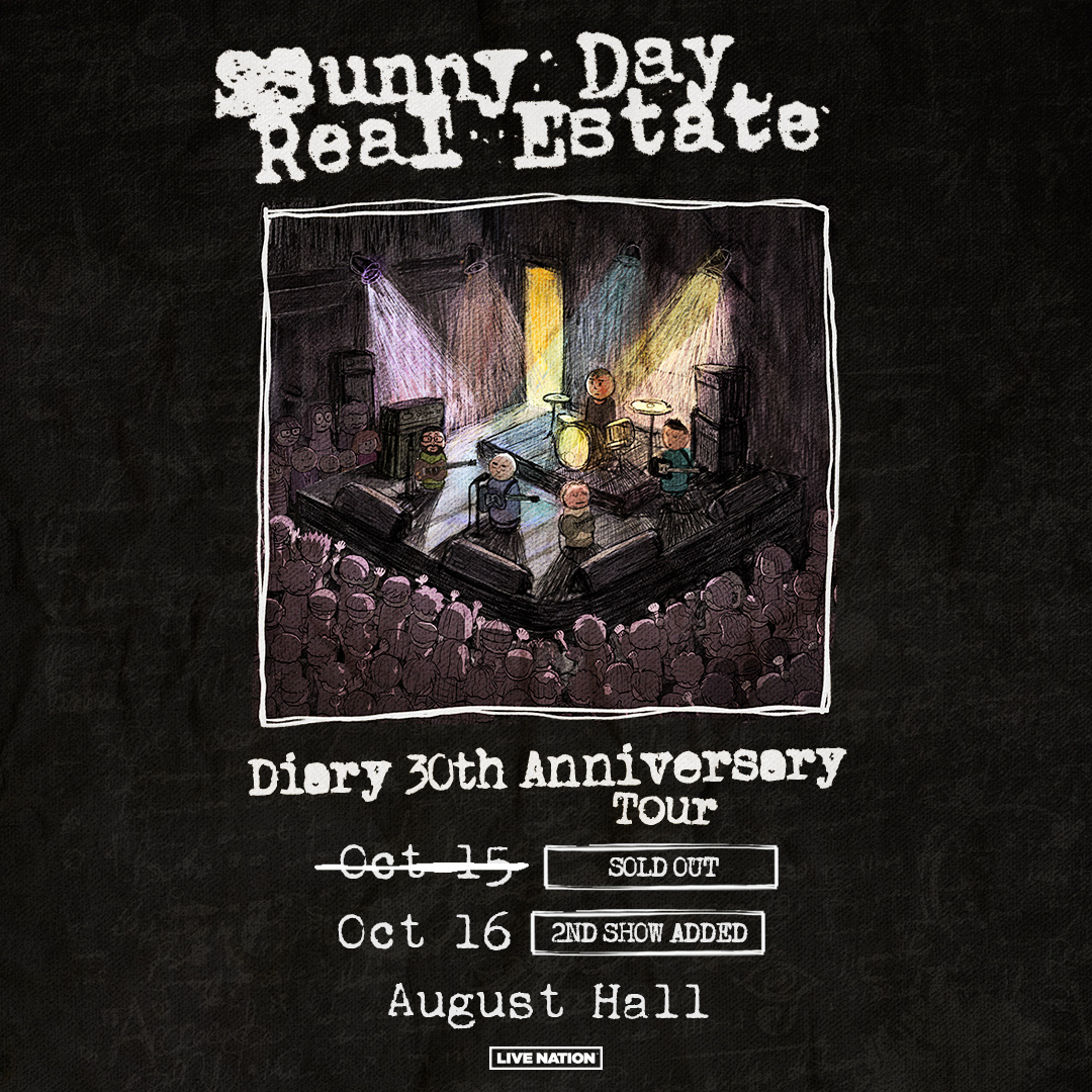 by popular demand, sunny day real estate (@sdreband) is adding a second show on 10/16 ❤️‍🔥 make sure you act fast, tickets go on sale this friday at 10am!