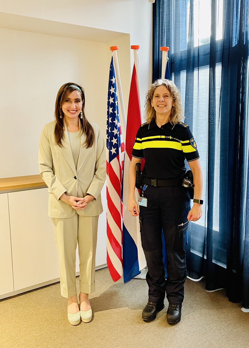It was a delight to meet with the new National Police Commissioner, Janny Knol. I am thankful for the commitment and professionalism of the entire 🇳🇱 police force who work to keep all of us safe.