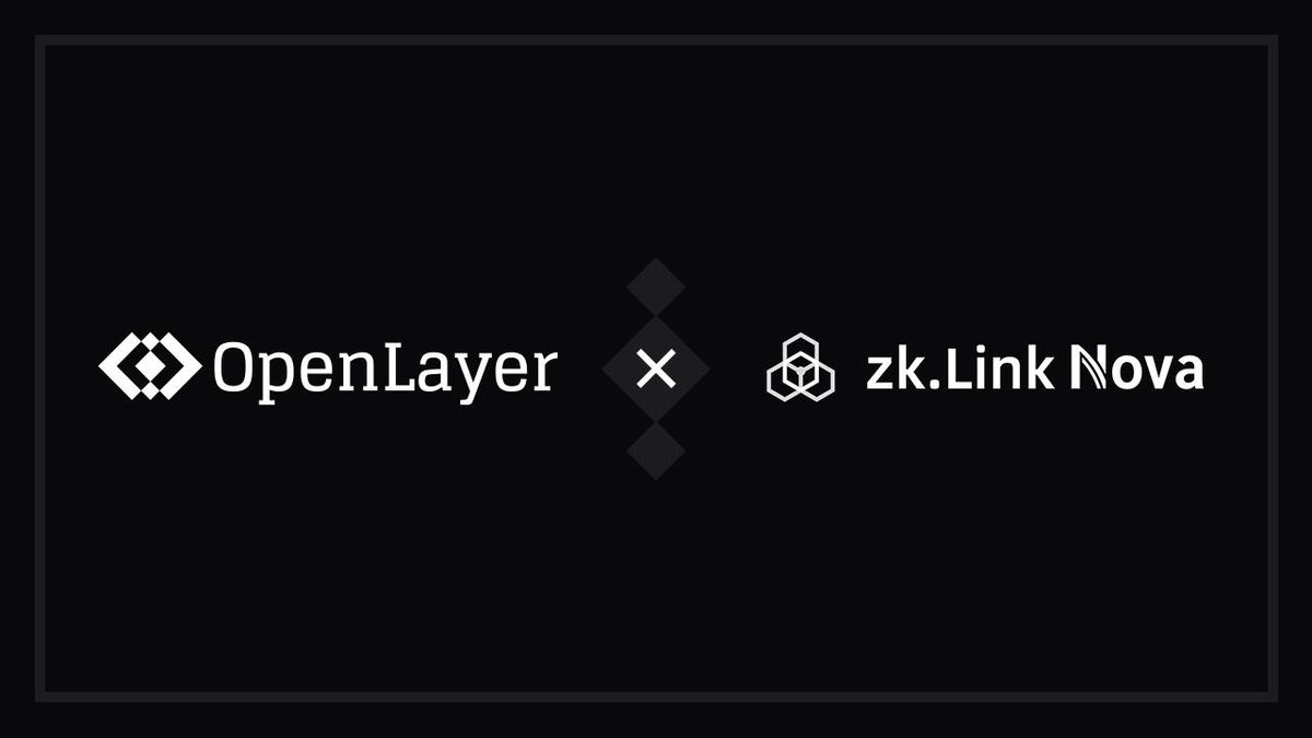🤝 OpenLayer is excited to announce our partnership with @zkLinkNova, the first-of-its-kind Aggregated Layer 3 Rollup zkEVM network! 🔹 Together, we're combining OpenOracle's cheap, exotic, and fast data oracle solutions with zkLink Nova's innovative liquidity and asset…