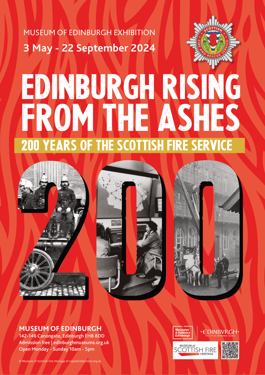 MuseumScotFire's tweet photo. 2024 celebrates 200 years of the world’s first municipal Fire Brigade &amp; we've teamed up with the Museum of Edinburgh to host the exhibition at their museum. Find out more exhibition details and its accompanying events here: https://t.co/OrhbkJtWQi https://t.co/TUOQ4PA4BG