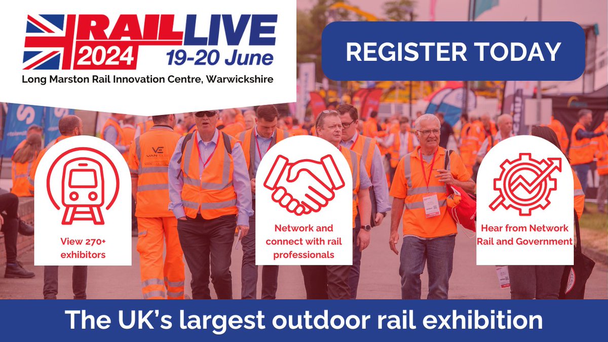Tickets? Yes please! 🎫 At #RailLive, you'll get to: 🤝Network and connect with over 6,000 fellow rail professionals 🔎 View 270+ leading exhibitors 👂🏼Hear from Network Rail and Government Secure your complementary ticket today! >> ow.ly/QPCq50Rcgvk