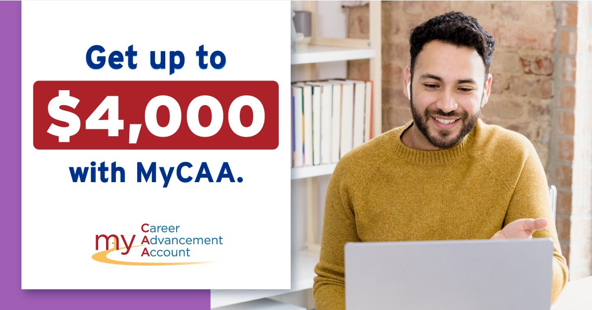 With up to $4,000 in assistance through MyCAA, you could be well on your way to making your career dreams a reality. With the recent eligibility expansion, even more MilSpouses can participate! Don’t let this opportunity pass you by. Learn more here: mycaa.militaryonesource.mil/mycaa/