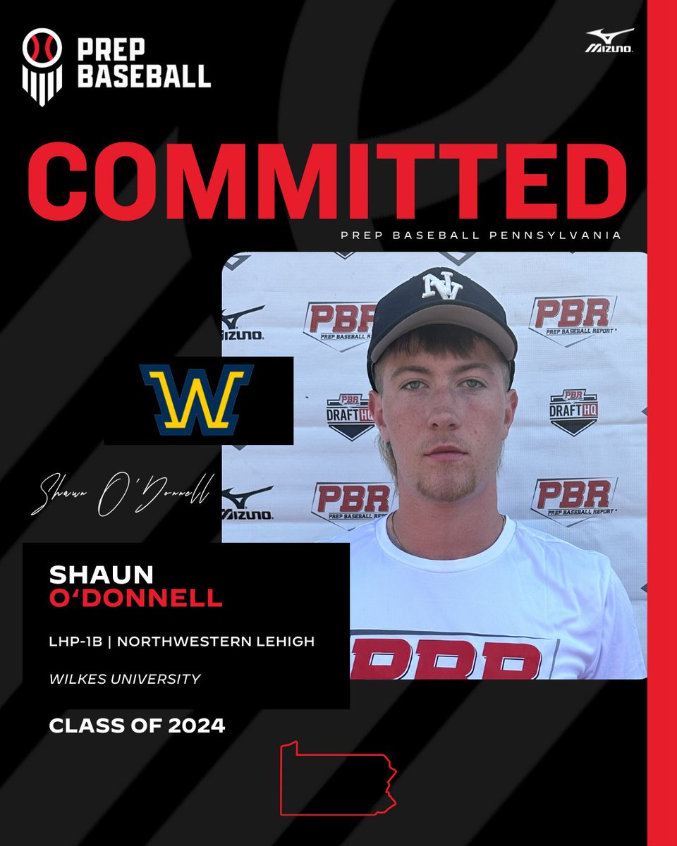 ❗Commitment Watch❗ 2024 LHP|1B Shaun O'Donnell (Northwestern Lehigh) has committed to Wilkes University #congrats @ShaunODonnell28 | @wilkesbaseball2 | #committed