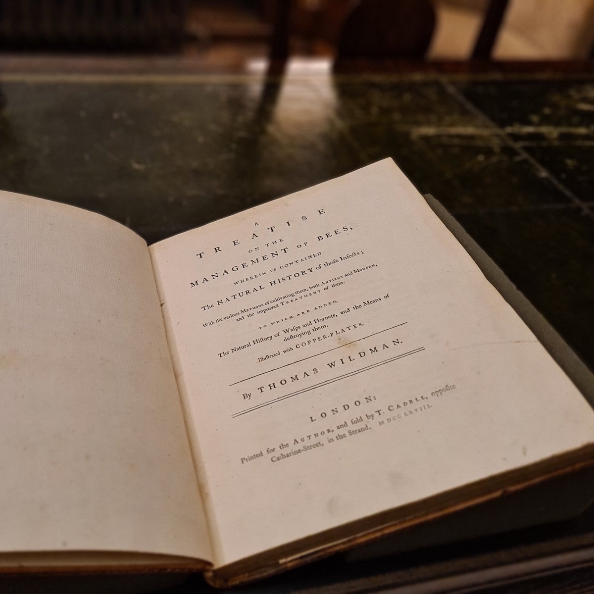 Much of the Godmersham Park Library collection was dispersed in the 20th century. In the last 5 years, @LostSheepGPL have discovered and returned 13 books from the Godmersham Library to Chawton. This bee-keeping manual is their latest donation, now on display in the Library.