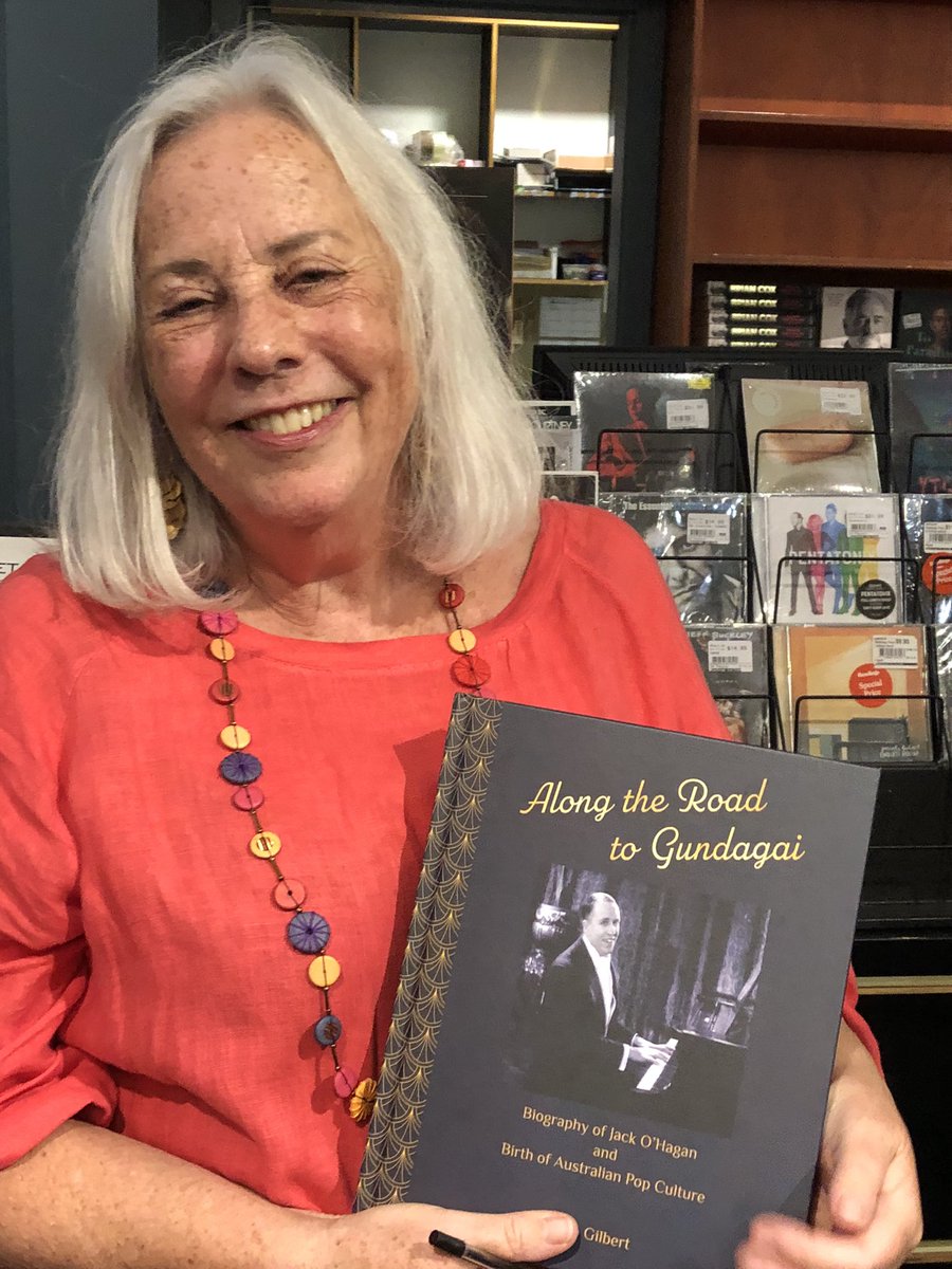 1) Courtesy of David N Pepperell. After 15 years of blood, sweat and tears, Jo Gilbert was able to launch her biography of her grandfather - famed songwriter and singer Jack O’ Hagan @ReadingsBooks in #stkilda.She told tales of his life - composing ‘The Road To Gundagai’,