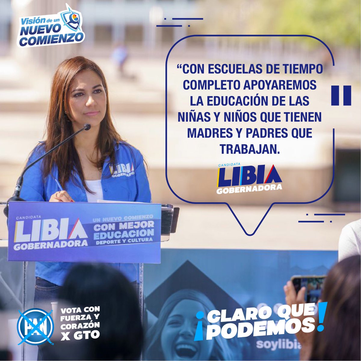 ⌚🏫 En mi gobierno vamos a traer de vuelta las escuelas de tiempo completo, a los jóvenes los queremos en las aulas y les vamos a dar todas las herramientas necesarias para que nunca dejen de soñar y persigan sus metas. #ClaroQuePodemos #LibiaGobernadora #VotaLibia