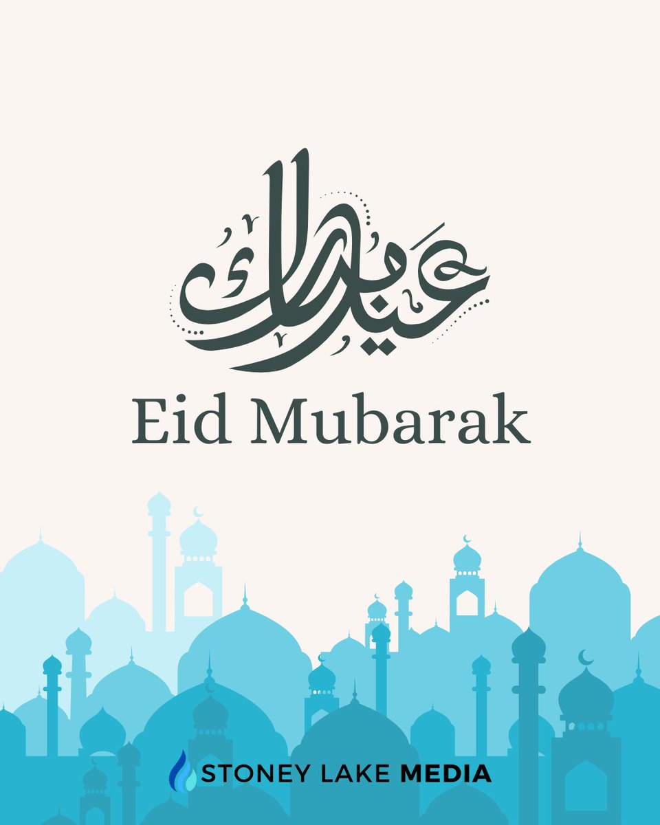 Eid Mubarak to everyone celebrating around the world! May this Eid be a time of reflection, joy, and togetherness with family and friends. Wishing you peace, love, and prosperity on this blessed occasion. 🌙 #EidMubarak #StoneyLakeMedia #Celebration