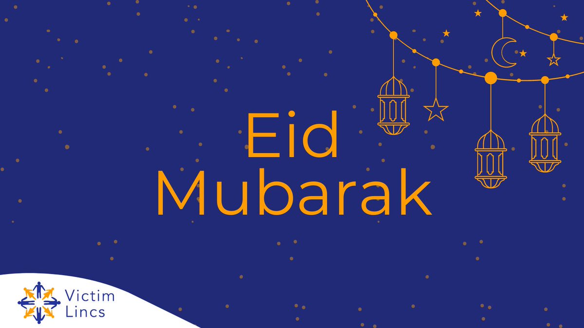 Wishing our Muslim community a happy and safe Eid, from Victim Lincs! 🌙