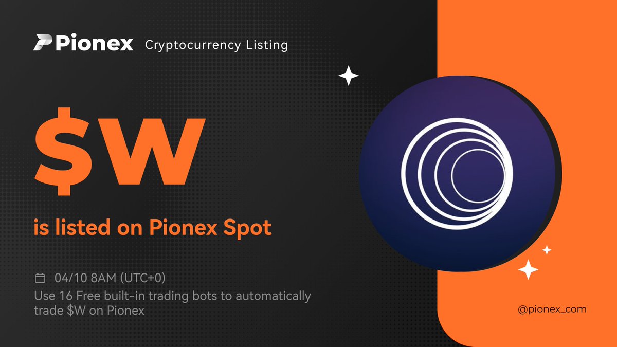 🚀 #Pionex has listed @wormhole $W and opened $W / $USDT trading. ⬇️Trade now pionex.com/en/trade/W_USD…