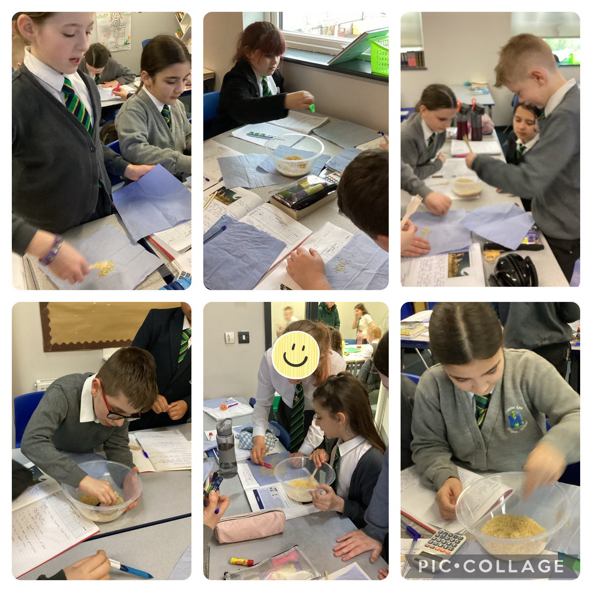 Year 6 have been carrying out an experiment based on Darwin’s findings of finches living on the Galapagos Islands this afternoon! @MissOsborn_ML