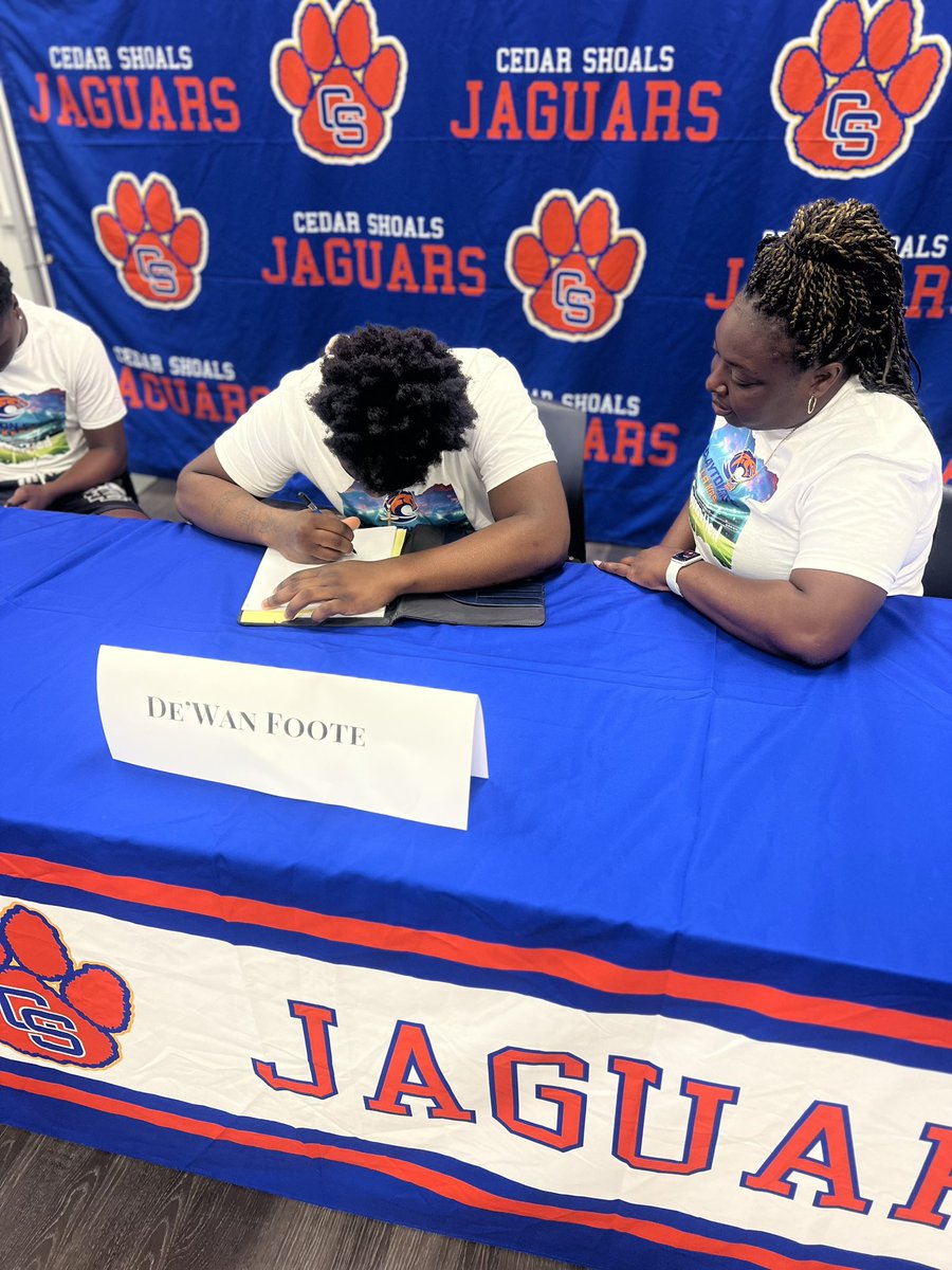 Thank you everyone for coming out to celebrate my next level. It is with great pride that I announce I will be playing at Clayton State University. @coach_lal thank you for this opportunity to play on the next level. @training_phenom @ThaReal_TP @CedarShoalsHS