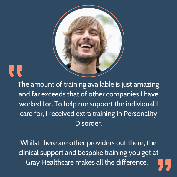 We are proud of our bespoke training programme. Our colleagues rate the relevance of our training to their role as a 9.6 out of ten!  Find out how you can join them... 
grayhealthcare.com/work-with-us/
#SupportWorkerJobs #CareJobs #MentalHealthJobs #ComplexCare