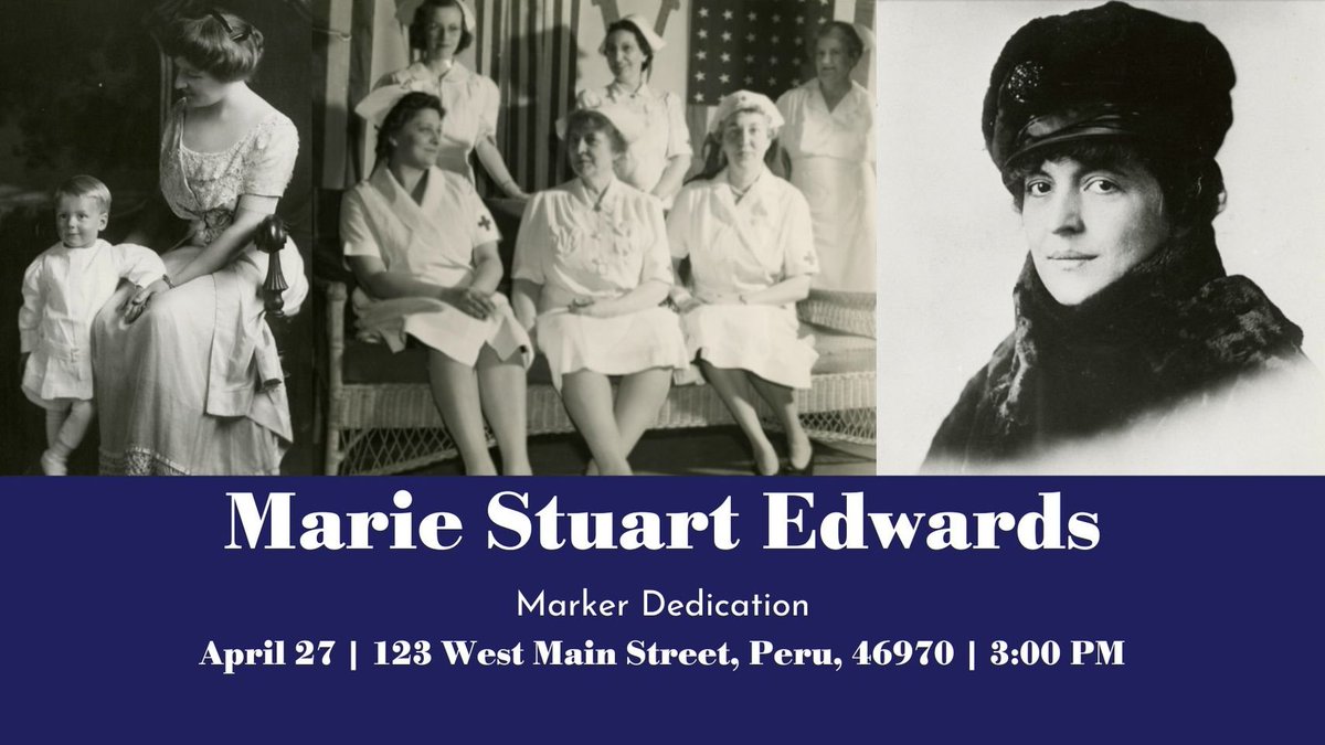 Join us for the dedication of a new marker commemorating suffragist and community activist Marie Stuart Edwards on 4/27! Edwards was a tireless advocate for education, healthcare, and public welfare in Indiana.