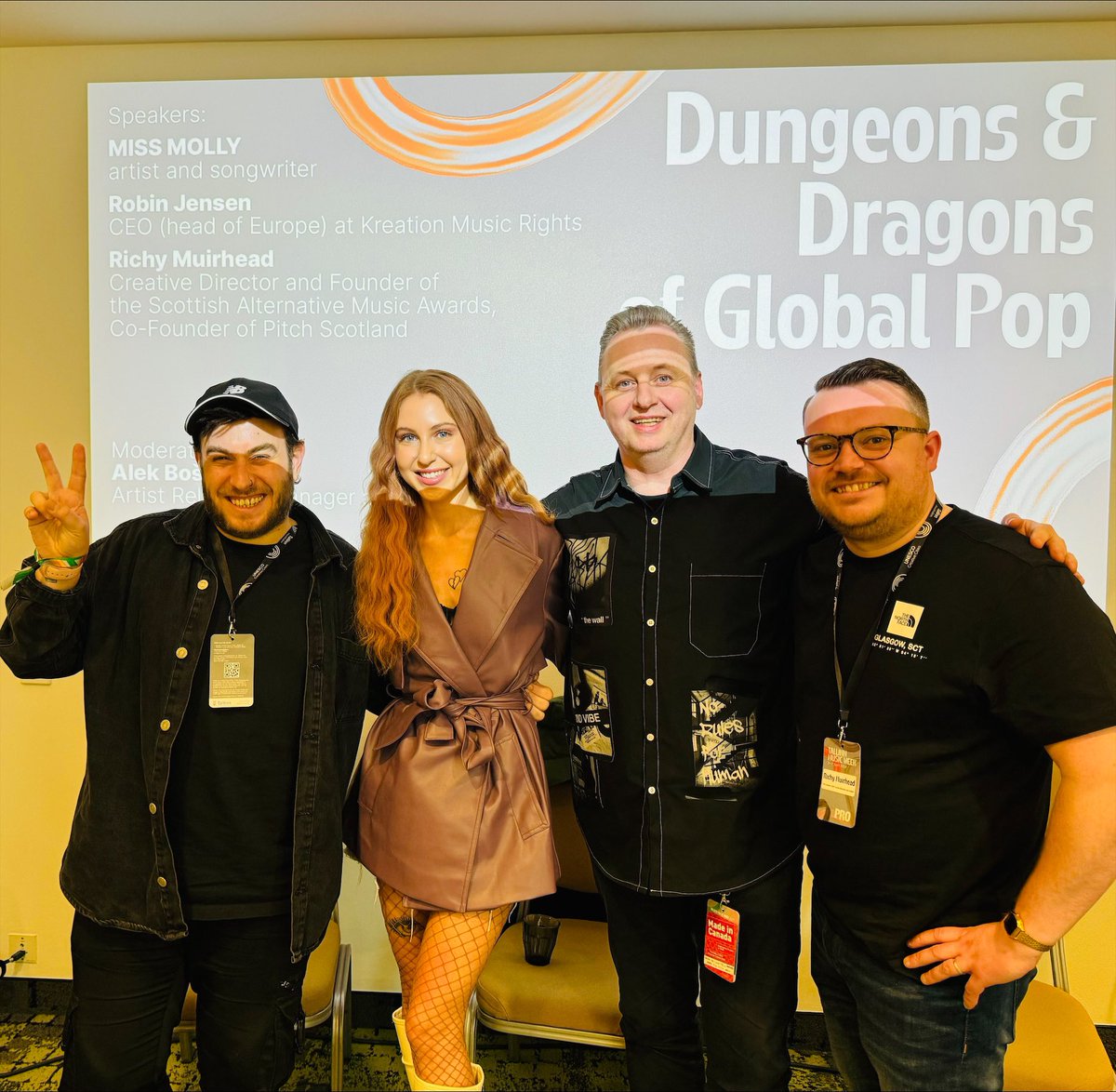 Dungeons & Dragons of Global Pop panel @TlnMusicWeek with MISS MOLLY, Robin J. CEO (head of Europe) at Kreation Music Rights & Aleksandar Bošković from Believe Music!