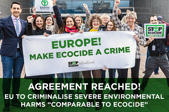 Our latest blog post by Luna Andersen, analysing the forthcoming EU 'comparable to ecocide' Directive. Despite not going as far as the Stop Ecocide campaign pushed for, it is nonetheless a monumental development in environmental law. 👉lawyersfornature.com/european-union…