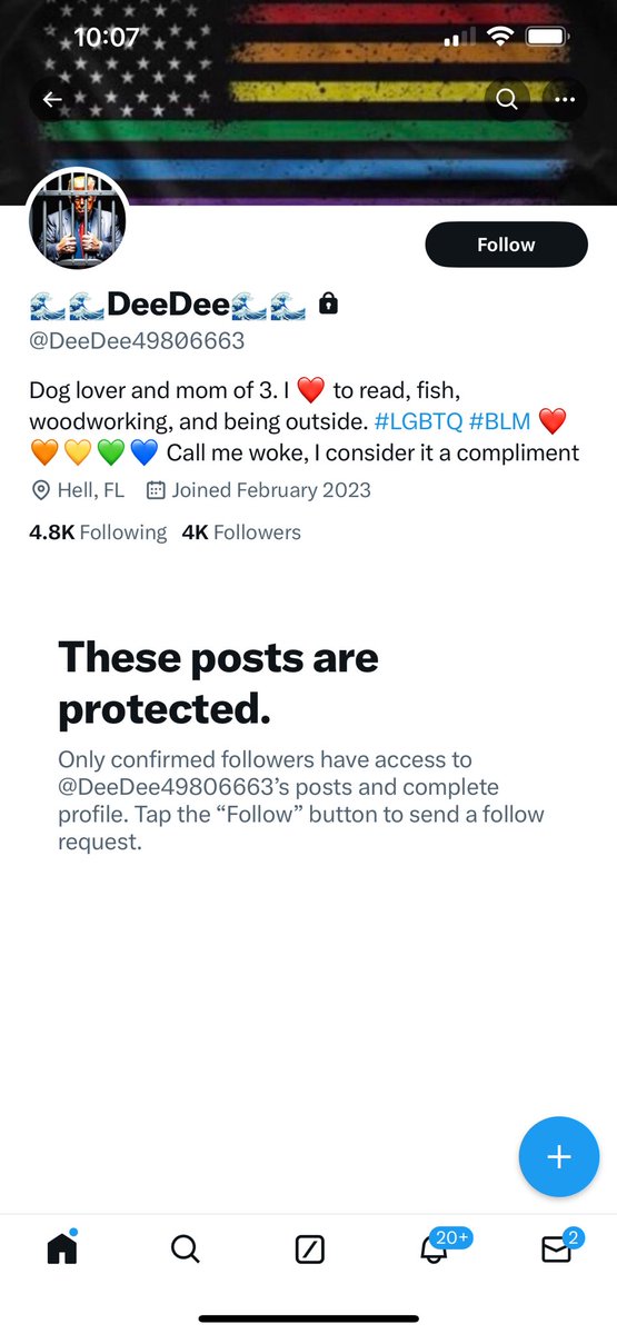 She’s so woke she made her profile private. 🤣🤣🤣🤣