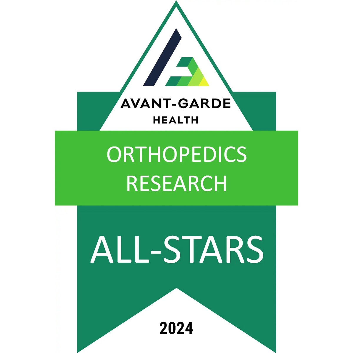I'm honored to share my team's recognition as a 2024 Orthopedic Surgery Research All-Star! The list features only the top 1% of surgeons whose research defines the forefront of Orthopedic Surgery care.

#HealthcareResearchAllStars #orthopedicsurgery #healthcare #avantgardehealth