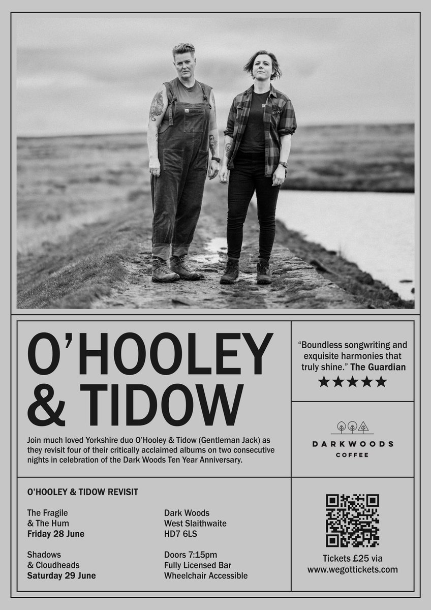 It’s so lovely that our friend @KRSpencerMusic designed these posters. The care and attention to detail means a lot to us. We try to put much care and attention into our concerts and these two are going to be little gems, we just know it. @DarkWoodsCoffee ohooleyandtidow.com/gigs