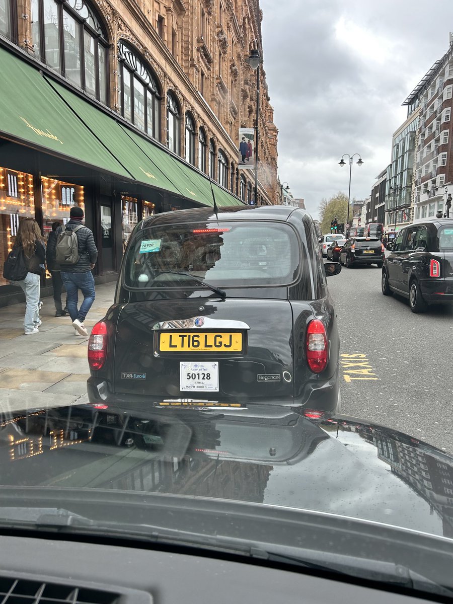 Look out for this slag dropped Harrods and stayed on the rank leaving me on the Zig Zags !!