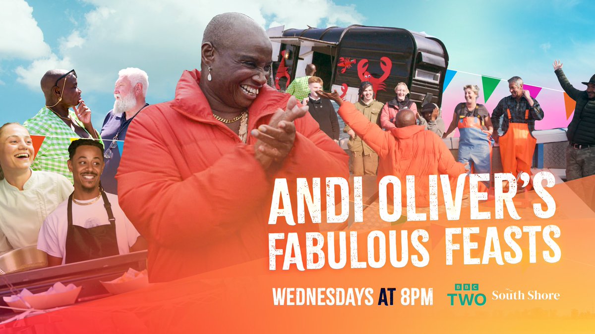 TONIGHT at 8pm on @BBCTwo it’s episode 3 of Andi Oliver’s Fabulous Feasts!!! This week Andi travels to the lovely seaside town of Bridlington and puts on a party to showcase its best kept secret … it’s the lobster capital of the UK!! 🦞 Make sure to tune in! #andioliver