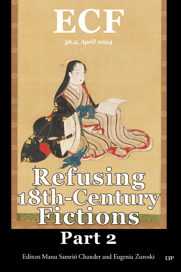 More from the newest ECF special issue: 'Behn's White Innocence: Language Politics in the Dutch-Surinamese Translations of Oroonoko (1688),' by Fauve Vandenberghe muse.jhu.edu/pub/50/article… ECF 36.2, April 2024, pp. 251-267 #18thCentury Read ECF at Project MUSE! @ProjectMUSE