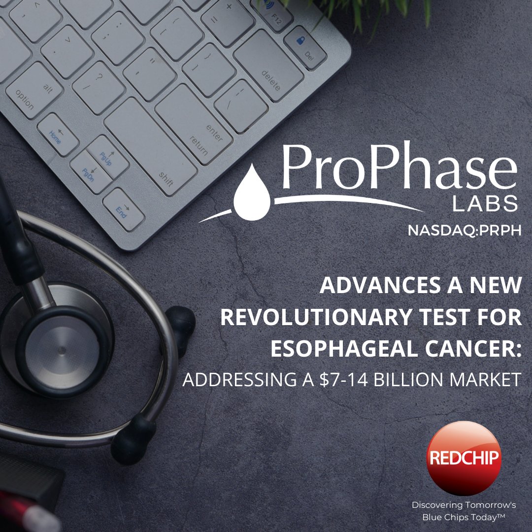 ProPhase Labs (NASDAQ: $PRPH) advances BE-Smart, a new test for esophageal cancer, targeting a multi-billion-dollar market with an imminent commercial launch.

READ MORE and view our disclosures: ow.ly/pq0I50RchG1