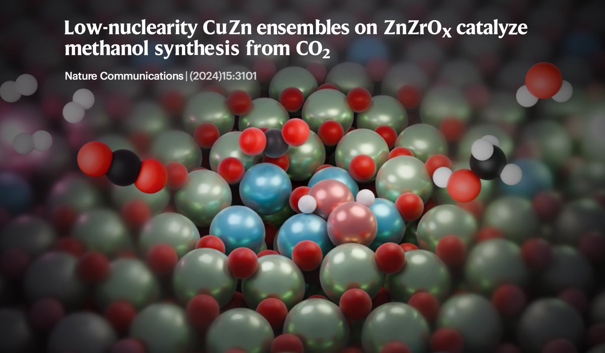 Amazing team effort to uncover the promotion of copper in ZnZrOx catalysts for green methanol synthesis now published @NatureComms 🎉 Congrats to amazing colleagues @NCCR_Catalysis and especially to Thaylan! 👇 nature.com/articles/s4146…