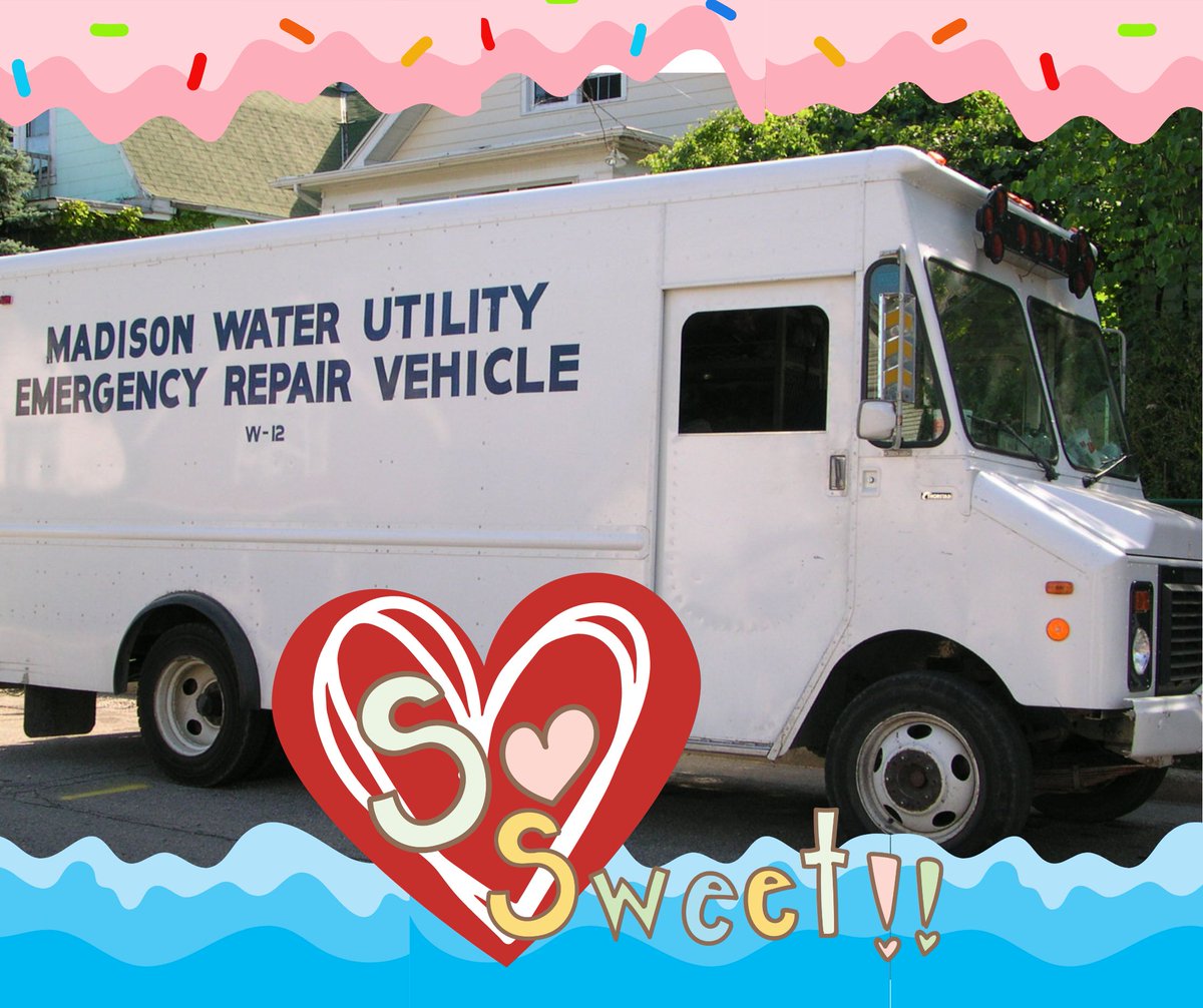 Is that an ice cream truck?! No, but just as sweet! MWU crews are always eager to help out & answer questions. Our website is a great place to visit, too. Find your home's water quality report, get notices about projects, tips to conserve, & so much more! cityofmadison.com/water