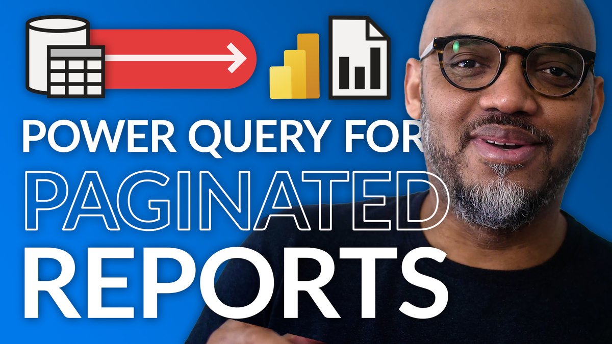 With #PowerQuery being available for #PowerBI Paginated reports in Report Builder, you can now do something that was very hard to do in the past. Patrick shows you what's new!

Watch on YouTube - guyinacu.be/pqinpaginated