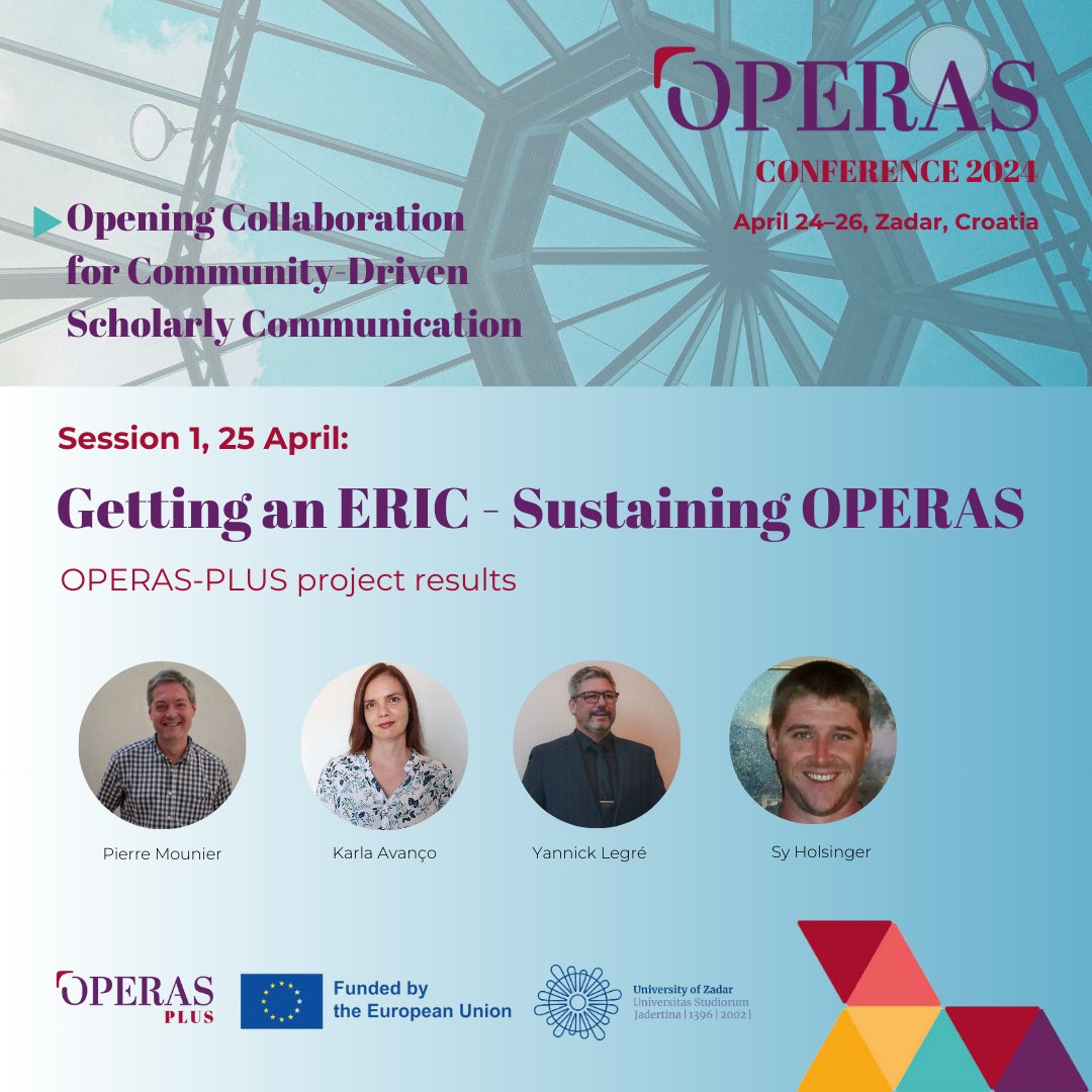 The #OPERAS2024 Conference is a unique opportunity to discuss the work we're doing to sustain OPERAS and transform it into an ERIC. Join us for the first session on 25 April with important voices of our #ResearchInfrastructure operas-eu.org/news-and-event… #OPERASPLUS #EU_RIs