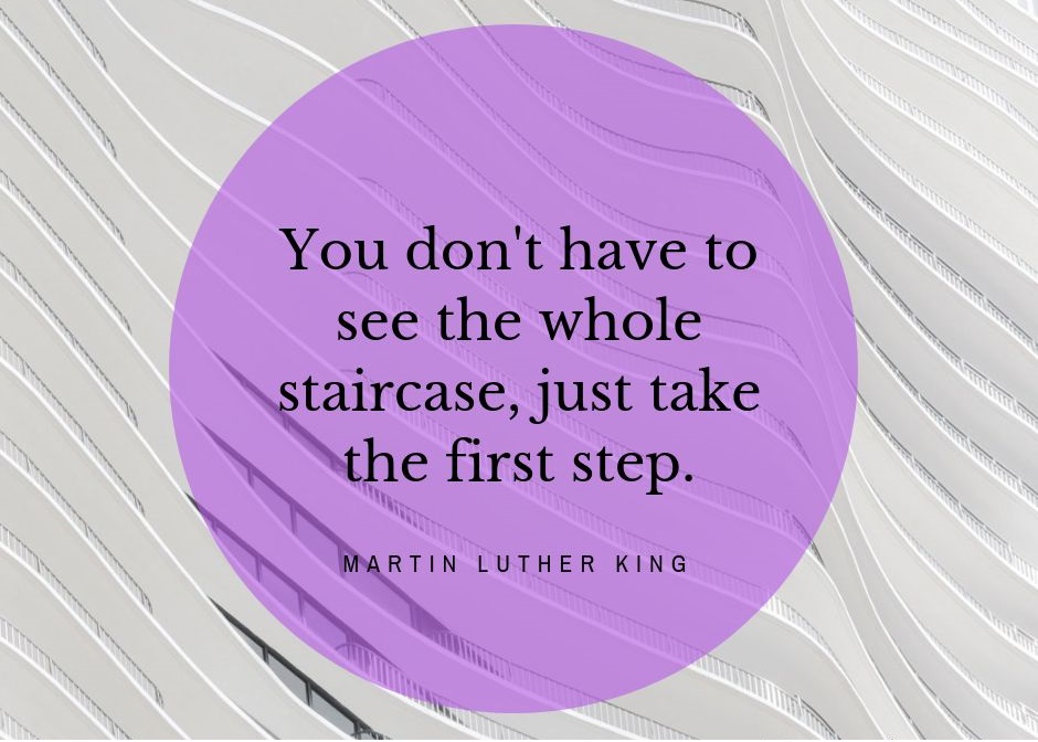 You don’t have to see the whole staircase, just take the first step. #WednesdayWisdom #WednesdayThoughts #GoldenHearts #StepOne #FirstStep #GetStarted