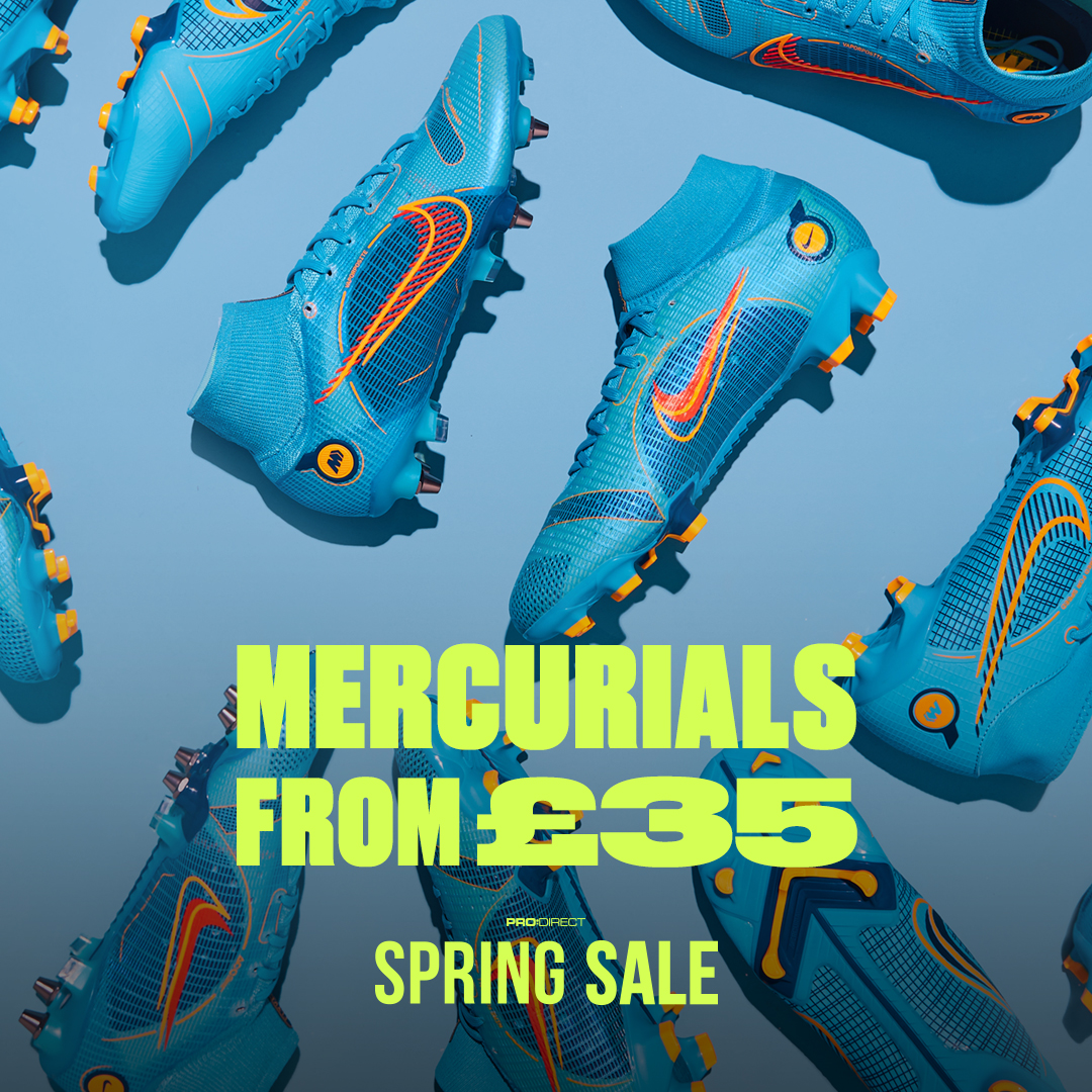 🚨 SPRING SALE 🚨 Incredible savings on Nike Mercurials online in The World's Largest Bootroom 🤩 Shop your pair online at Pro:Direct Soccer 📲 brnw.ch/SpringSaleNike…