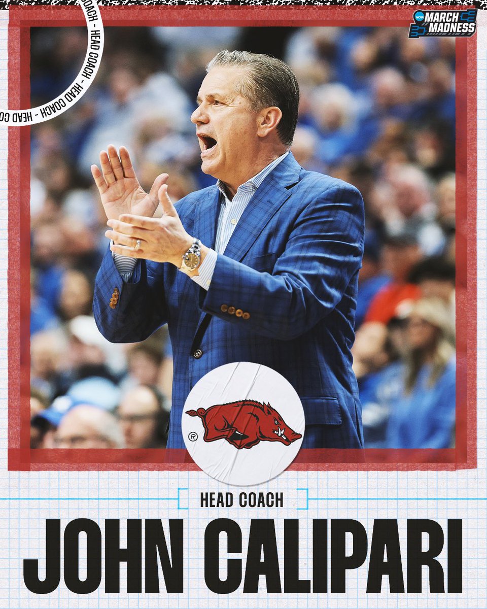 John Calipari is officially the head coach of the Razorbacks 🐗 

For the first time in 15 years, coach Cal begins a new coaching journey with Arkansas 👏