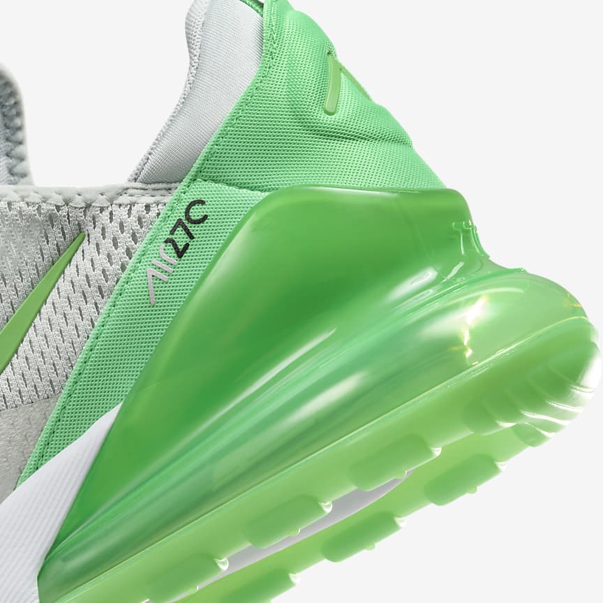 NEW: Nike Air Max 270 'Light Silver/Green Shock' on @nikestore Link -> go.j23app.com/12p0