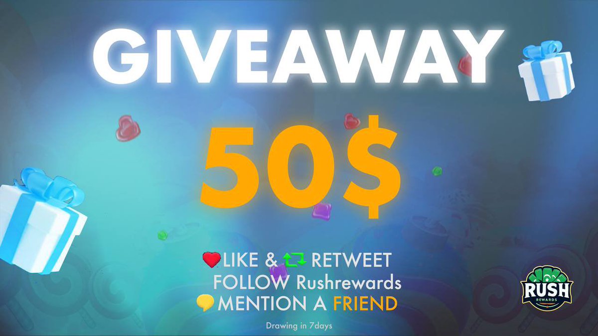 $50 Giveaway || Ends in 7Days TO ENTER: ➡️ Follow @rushrewards ➡️ Like & RT ➡️ Tag 2 Friends