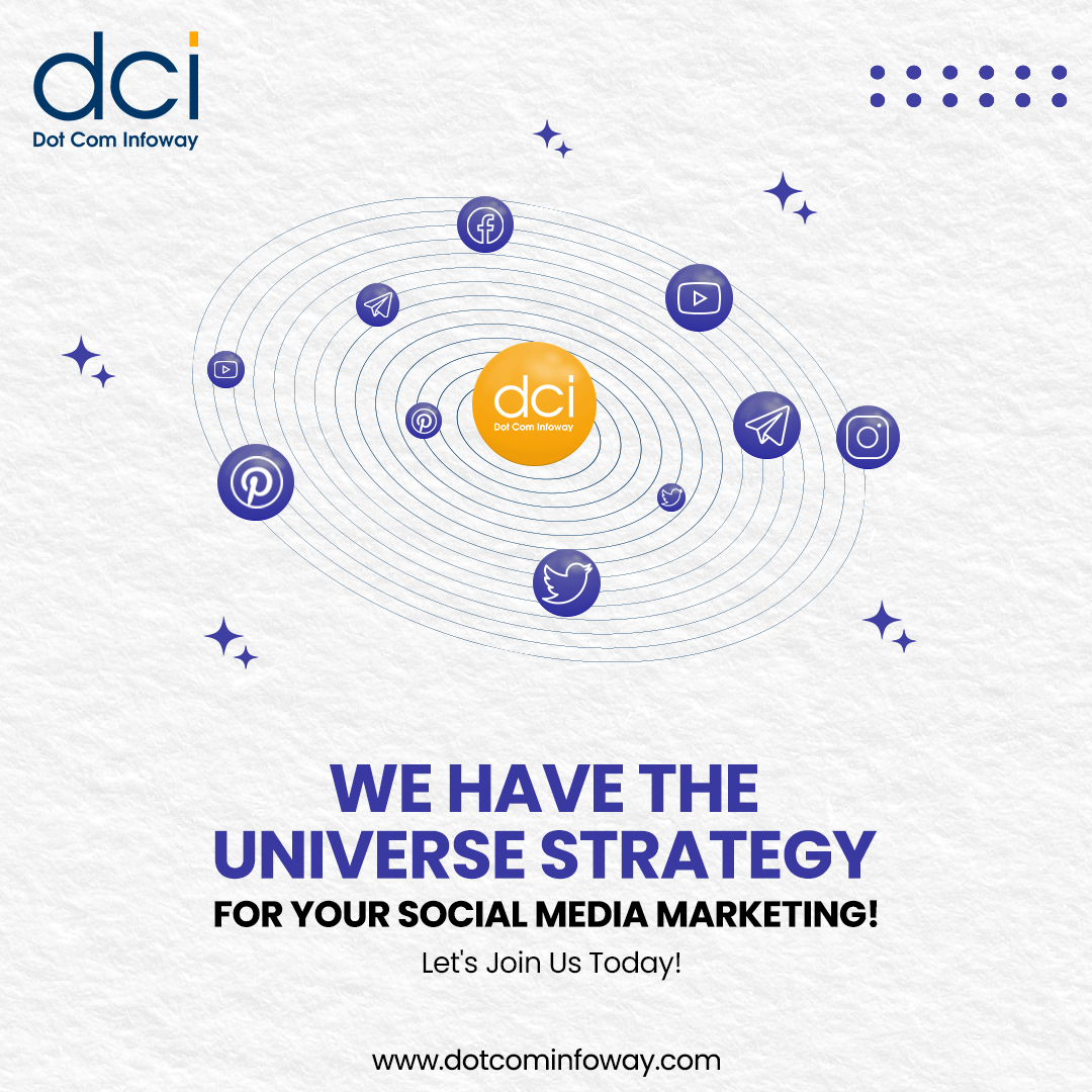 Ready to conquer the digital universe with your social media presence? Join Dot Com Infoway today and discover our comprehensive strategy tailored to elevate your brand Click the link to learn more - bit.ly/3VQGY2E #DotComInfoway #SocialMediaMarketing #DigitalStrategy