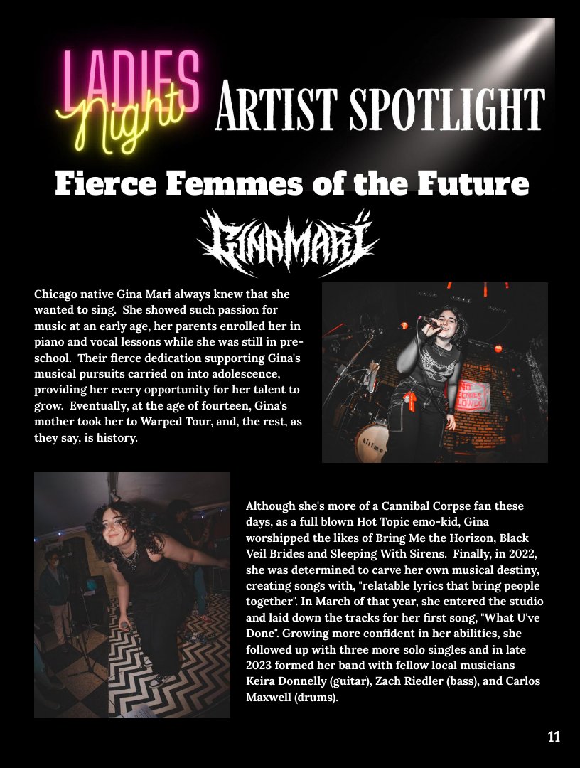 Our April issue of The Sound 228 Magazine - Ladies Night Artist Spotlight: 'Fierce Femmes of the Future', features @geeniemari @LYELLgirl and @HaunterIsntReal!  Author @MetalMommaVA showcases a trifecta of unique female acts from across the country. 

thesound228.com/magazine