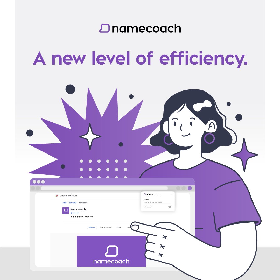 Namecoach's tweet image. 🤔 Ever stumbled over someone’s name and wished there was a quick and easy way to get it right? Here it is: the Namecoach Chrome extension! ✨

Unveil a whole new level of efficiency with Namecoach! hubs.la/Q02qLGkH0