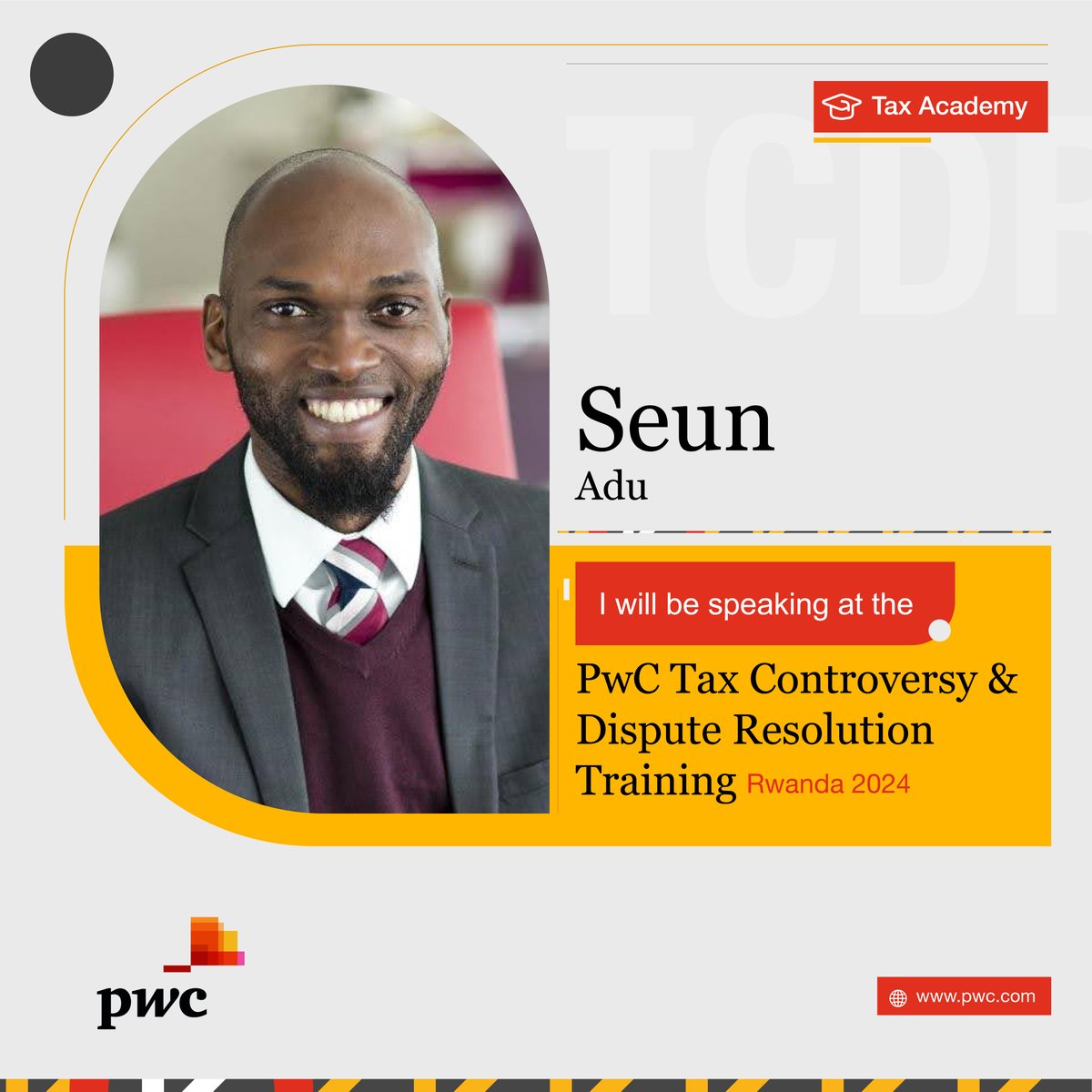 PwC_Nigeria's tweet photo. Seun Adu @itsSeunAdu - Partner, Tax and Transfer Pricing, PwC Nigeria

6/8 https://t.co/2rLLF7040D